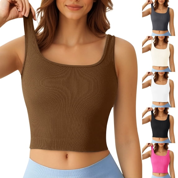 YAYUBA Tank Tops for Women A Fashionable And Casual Women's Ruffled Sleeveless Breathable Vest Top Workout Tops Basic Going Out Clothes 2026