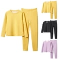 thumbnail image 1 of YAYUBA Thermal Underwear for Kids Toddler Winter Base Layer Long Johns Sets for Girls Boys, 1 of 4