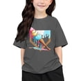 thumbnail image 1 of YAYUBA Toddler Girl Tops 2t Solid Color Round Neck Back To School Short Sleeve Tee for Toddler Casual Sports T-Shirt Preppy Clothes for Girls, 10-11 Years, Grey, 1 of 6