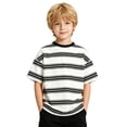 thumbnail image 1 of YAYUBA Toddler Shirt Boys 5t Crewneck Letter Print Back To School T Shirt Fashion Sports T-Shirt Preppy T Shirts for Boys and Girls, 12-13 Years, White, 1 of 4