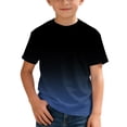 thumbnail image 1 of YAYUBA Toddler Tshirts Boys 6t Round Neck Letter Print Back To School Shirt Funny Tee Tops Preppy Cute Baby Boy Clothes, 8-9 Years, Navy, 1 of 6