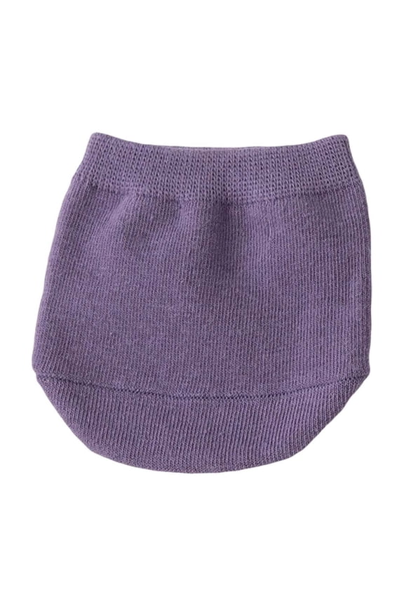 Toe Socks Womens for Mules, Half Socks Toe Topper Covers No Show Invisible Non- Liners for Clogs Purple