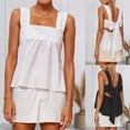 thumbnail image 1 of YAYUBA Tops for Women Women Tank Tops Sleeveless Plaid Tie Back Crop Top Gingham Camisole Square Neck Backless Vest 2026 Spring Fashion Clothing, 1 of 6