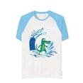 thumbnail image 1 of YAYUBA Tshirts for Kids Boys Round Neck Letter Print Back To School Short Sleeve T Shirt Top Comfortable Tee Tops Preppy Summer Clothes for Girls, 10-11 Years, Light Blue, 1 of 4