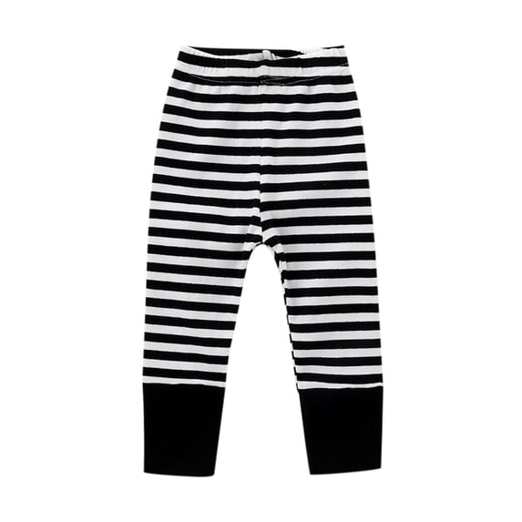 YAYUBA Unisex Newborn Baby Pants Cotton Infant Bottoms for Baby Boy and Girls 0-24Months, Black, 0-6 Months