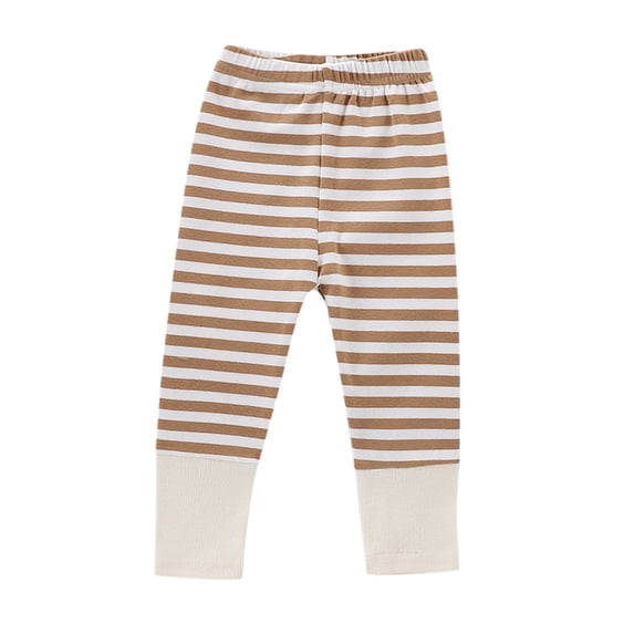 YAYUBA Unisex Newborn Baby Pants Cotton Infant Bottoms for Baby Boy and Girls 0-24Months, Khaki, 6-12 Months