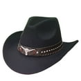 thumbnail image 1 of YAYUBA Western Cowboy Hat for Men and Women - Elegant Suede Panama Hat Adjustable Soft Cowgirl Hat for Outdoor Activities with Wide Edge,Black, 1 of 3