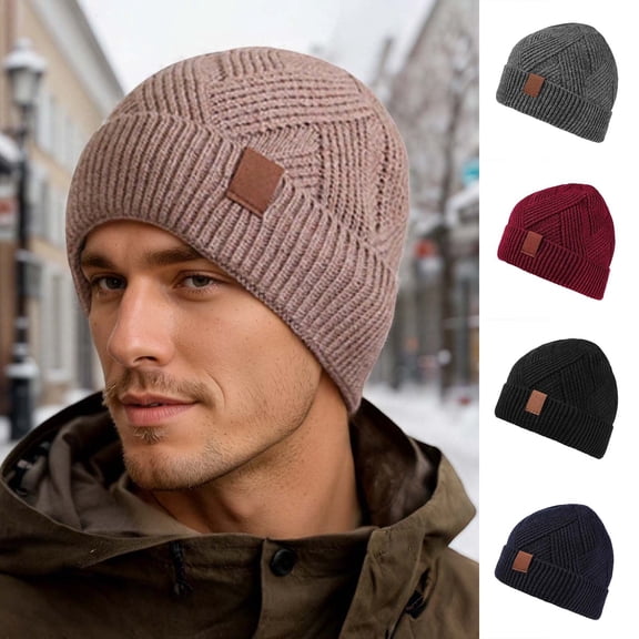 YAYUBA Winter Hats for Men Women, Lined Knit Beanie Warm Soft Stocking Cap for Cold Weather Outdoor