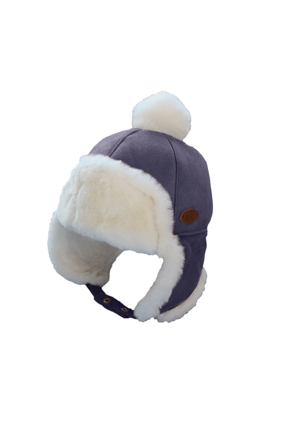 Winter Trapper Hat for Boys Girlsï¼Ushanka Trapper Earflap Cap Waterproof &Windproof Beanie Lined Kids Hat