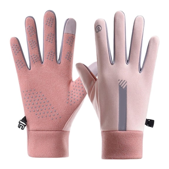 YAYUBA Winter Work Gloves,All Season Thermal Windproof Touchscreen Winter Mittens for Outdoor Sports Cycling Running Hiking in Cold Weather Conditions,Pink
