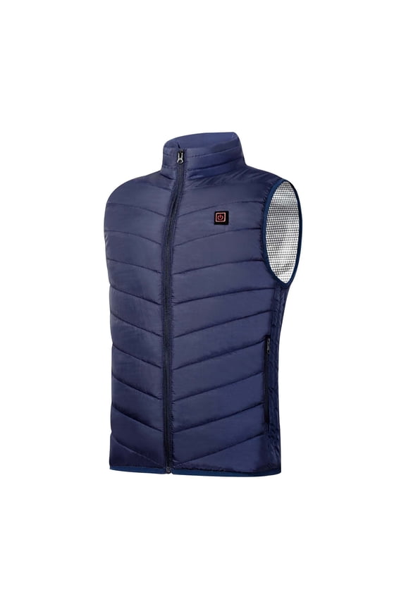 Women'S Heated Vest Smart Heating Vest USB Charged Wearable Technology Zipper Jacket Machine Washable Unisex Apparel for Outdoor Activities,Blue,XXL