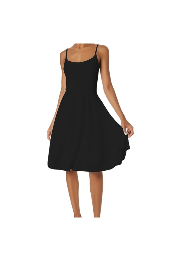 Women'S Solid Color Backless Cami Dress Popular Square Neck Waist Pleated Mini Dress With A Short Hemline Cruise Outfits for Women