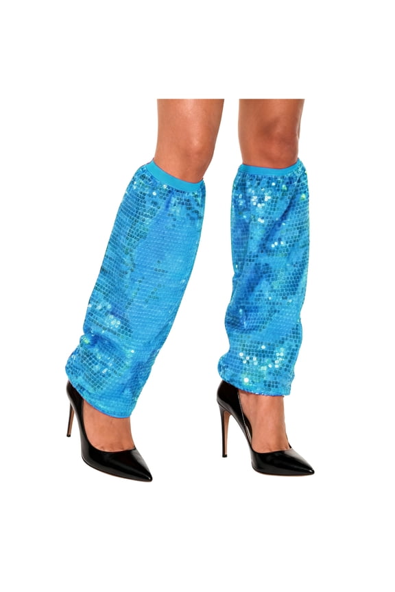 Women's Glitter Sequin Leg Warmers Sparkly Long Knee High Leg Sleeve Socks for Party 80s Dance Accessories
