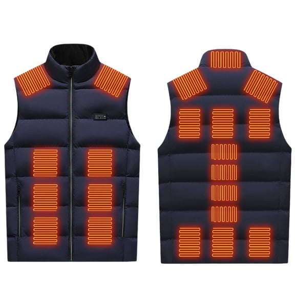 YAYUBA Womens Heated Vest Smart Temperature Control Heated Vest for Women Rechargeable Winter Thermal Wear Outerwear With Adjustable Warmth Technology Ideal Outdoor Activities,Dark Blue,XXXL