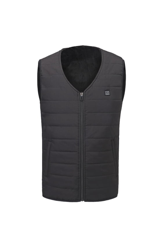 Womens Heated Vest USB Charging Infrared Heated Womens Jacket with Flexible Heating for Outdoor Winter Activities,Black,S