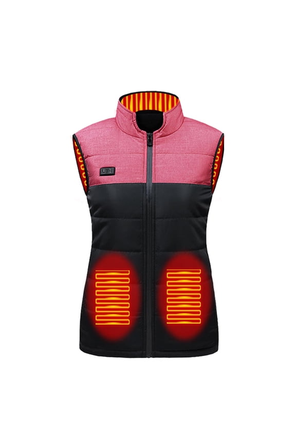 Womens Heated Vest Women's Smart USB Heated with Fast Charging Technology All Season Warm Winter Jacket for Outdoor Activities,Hot Pink,XL