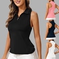 thumbnail image 1 of YAYUBA Womens Summer Tops Women's Neck Tank Top Workout Gym Camisole Slim Fit Zip Front Casual Sports Sleeveless Shirt for Running Yoga Stretchy Fashion Top Business Casual Tank Tops, 1 of 6