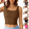 thumbnail image 1 of YAYUBA Womens Tank Top A Fashionable And Casual Women's Ruffled Sleeveless Breathable Vest Top Ribbed Knit Shirt Casual Going Out Top, 1 of 8