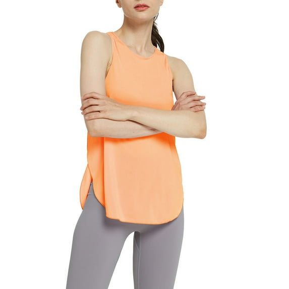 YAYUBA Womens Workout Shirts Women O Neck Sleeveless Running Sports Yoga Tops Workout Trendy Tank Tops Sleeveless Gym Clothes