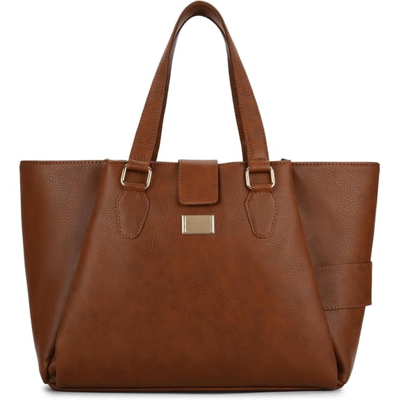 YAZA Laptop Bag for Women 15.6 Inch Laptop Tote Work Bag Professional Vegan Leather Computer Briefcase Water-resistant Business Teacher Office Bag Handbag