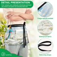 thumbnail image 1 of YAZAOO Aprons with Pockets for Server Aprons with 3 Pockets Water Resistant Half Waist Apron White Roses with Mountains Background, 1 of 7