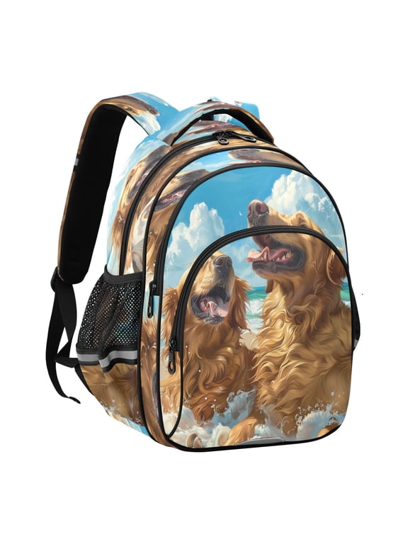 Backpack Fashio Beach Buddies Having Fun Pattern Suitable Schoolbag Traveling Bag