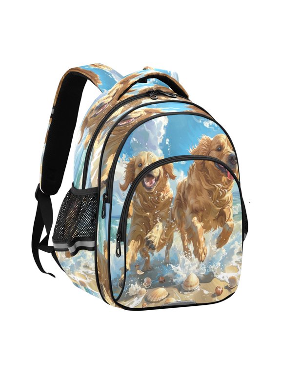 Backpack Fashio Beach Buddies Splashing Fun Pattern Suitable Schoolbag Traveling Bag