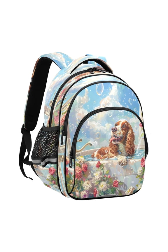 Backpack Fashio Bubbles and Blooms Pattern Suitable Schoolbag Traveling Bag