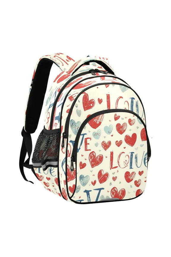 Backpack Fashio Colorful Hearts Of Affection Pattern Suitable Schoolbag Traveling Bag