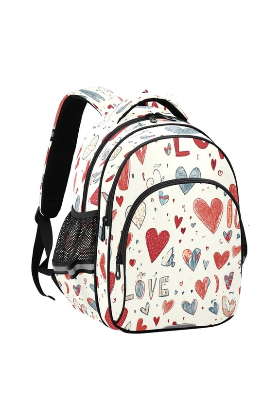 Backpack Fashio Expressions Of Love Pattern Suitable Schoolbag Traveling Bag