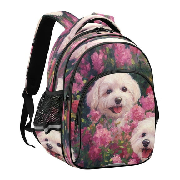 YAZAOO Backpack Fashio Floral Furry Friends Pattern Suitable Schoolbag Traveling Bag