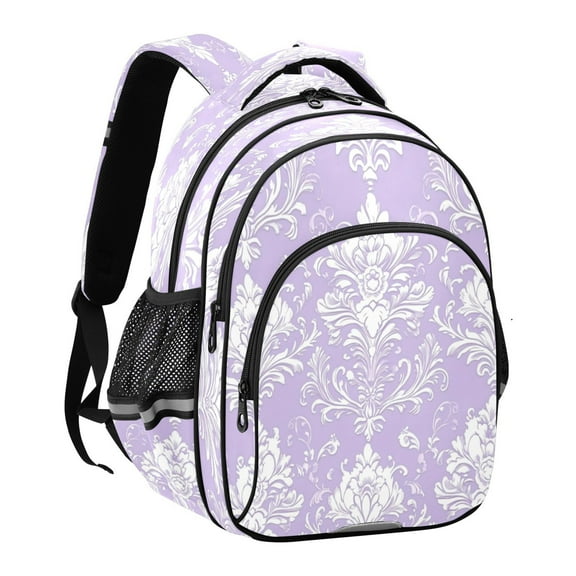 YAZAOO Backpack Fashio Lavender Lace Patterns Pattern Suitable Schoolbag Traveling Bag