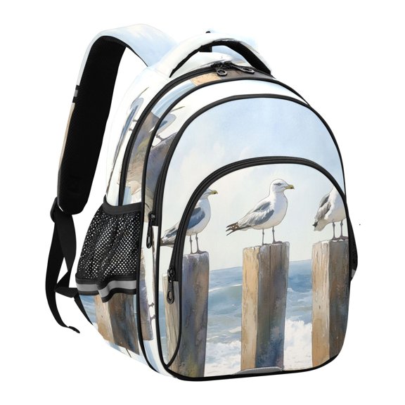 YAZAOO Backpack Fashio Seagull Sentinels Pattern Suitable Schoolbag Traveling Bag