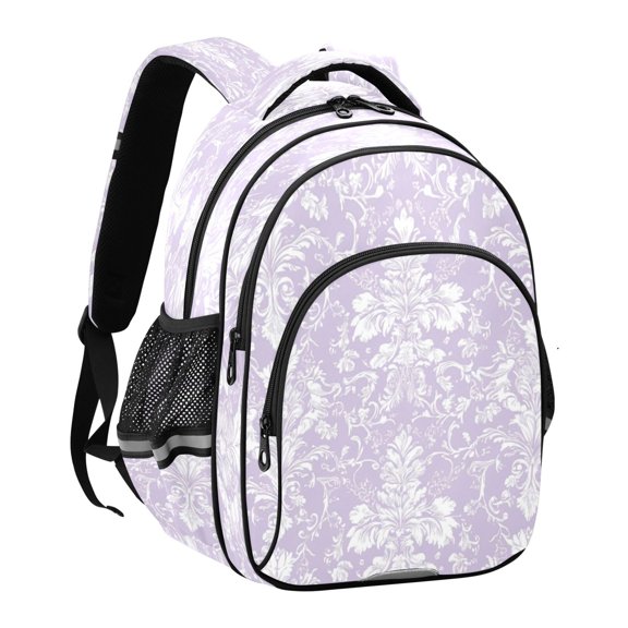 YAZAOO Backpack Fashio Whimsical Floral Damask Pattern Suitable Schoolbag Traveling Bag