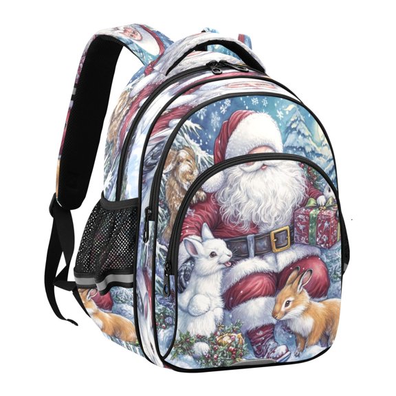 YAZAOO Backpack Fashio Winter Whimsy Pattern Suitable Schoolbag Traveling Bag