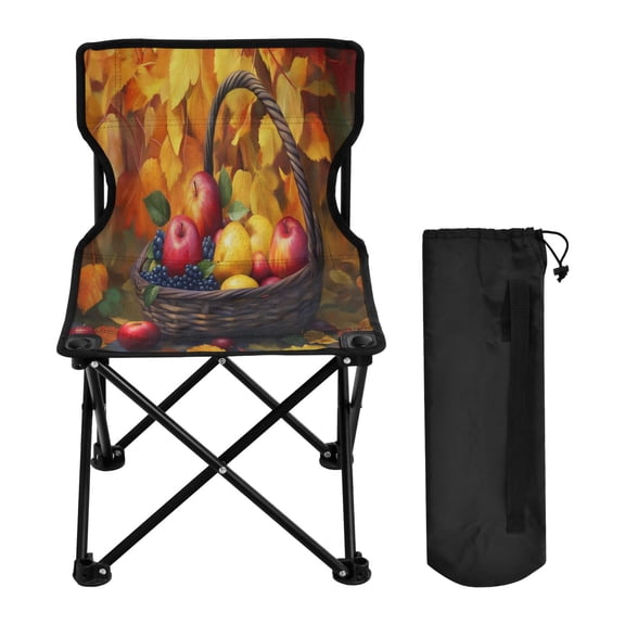 YAZAOO Camping Chairs Modern Basket Of Fruits Autumn Pattern Folding chair