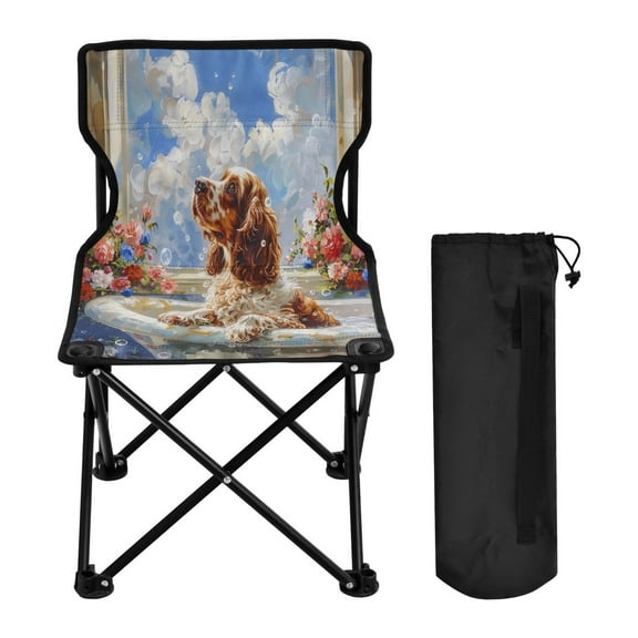 YAZAOO Camping Chairs Modern Bubble Bliss with A Cocker Pattern Folding chair