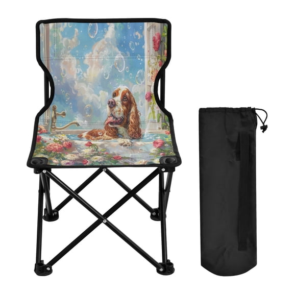 YAZAOO Camping Chairs Modern Bubbles and Blooms Pattern Folding chair