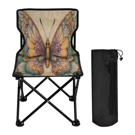 YAZAOO Camping Chairs Modern Colorful Abstract Butterfly Pattern Folding chair