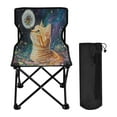 thumbnail image 1 of YAZAOO Camping Chairs Modern Cosmic Cat Pattern Folding chair, 1 of 8