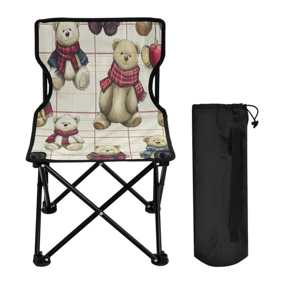 YAZAOO Camping Chairs Modern Cuddly Companions in Cozy Scarves Pattern Folding chair