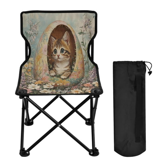 YAZAOO Camping Chairs Modern Easter Egg Cuddle Pattern Folding chair