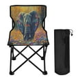 thumbnail image 1 of YAZAOO Camping Chairs Modern Elephant in Colorful Flower Field Pattern Folding chair, 1 of 8
