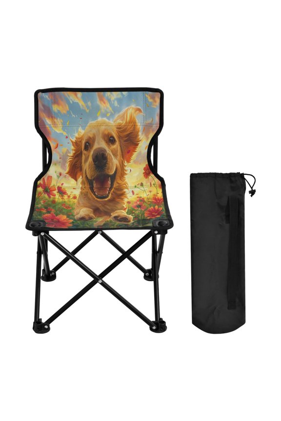 Camping Chairs Modern Golden Sunshine Running Free Pattern Folding chair