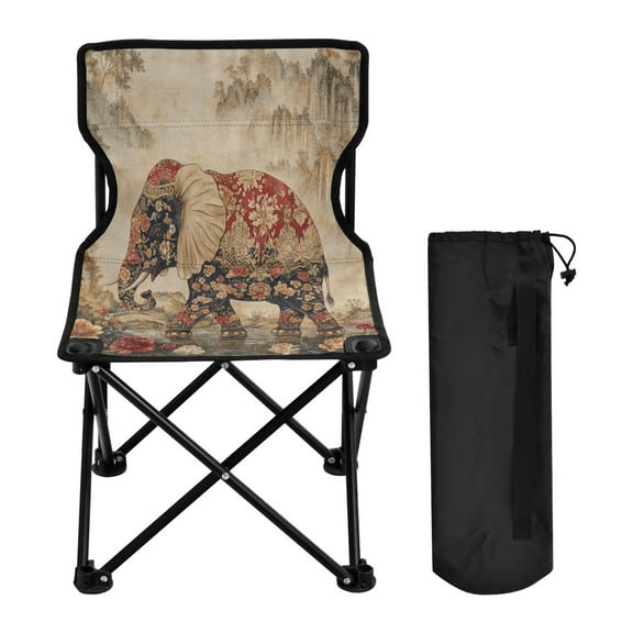 YAZAOO Camping Chairs Modern He Ornate Elephant Pattern Folding chair