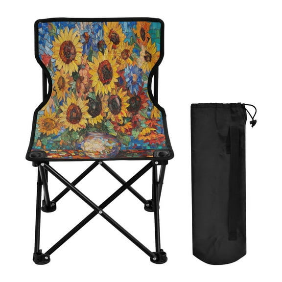 YAZAOO Camping Chairs Modern Sunlit Garden Dreams Pattern Folding chair