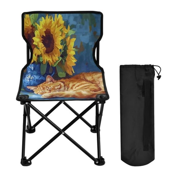 YAZAOO Camping Chairs Modern Sunlit Slumber Pattern Folding chair