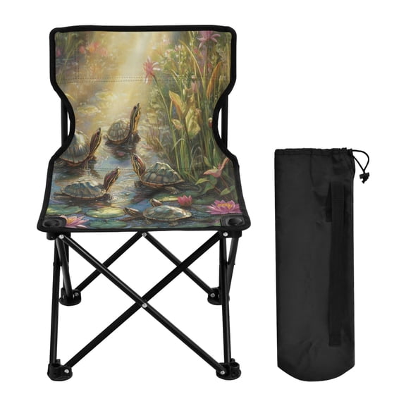 YAZAOO Camping Chairs Modern Sunlit Turtle Gathering Pattern Folding chair