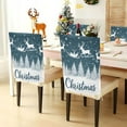 thumbnail image 1 of YAZAOO Chair Covers Set Home Kitchen Reindeer Soaring on The Blue Sky Pattern Party Decor Seat Back Cover Protector, 1 of 6
