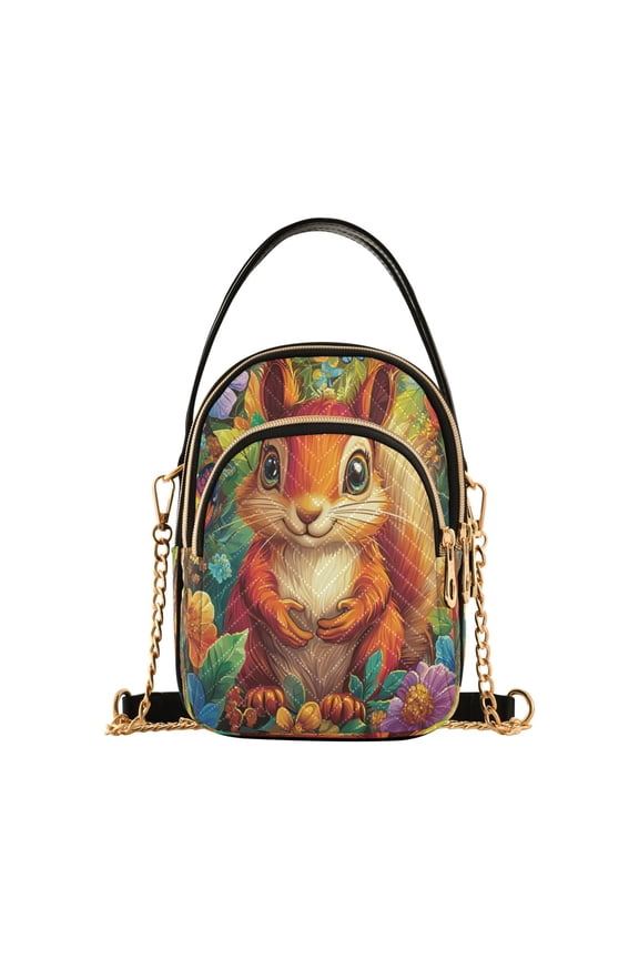 Cross Body Fashion Shoulder Waist Purse Bags Charming Red Squirrel Pocket Handbags